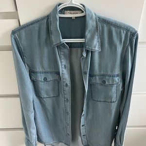 Aritzia Talula chambray jean shirt